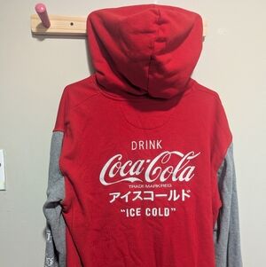 Coca-Cola Red and Grey Hoodie Unisex